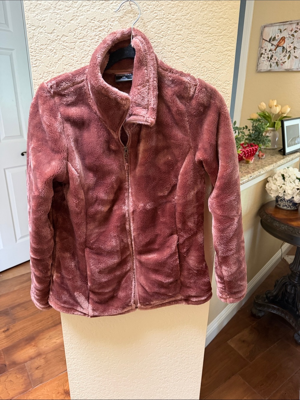 32 HeatPlush Zip-Front Women's Jacket in Dusty Rose